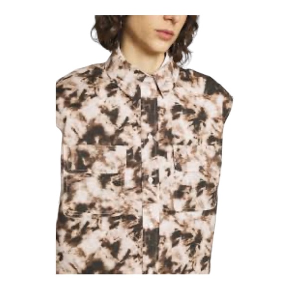 Samsoe Samsoe Clay Camo Sleeveless Button Down Shirt NWT - Picture 12 of 15